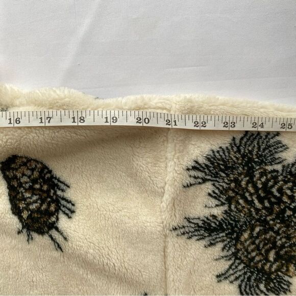 Rare Vintage Mazmania Ivory Pinecone Fleece Jacket Size Medium/ Large - Picture 14 of 16